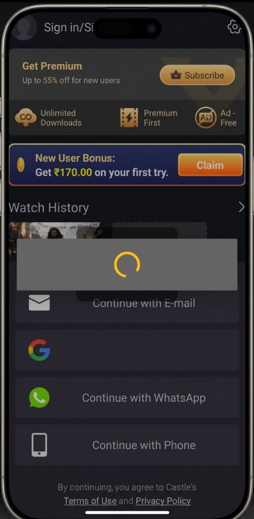 Castle app login issues