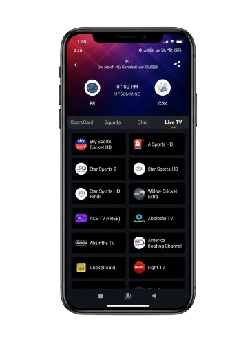 Watch ipl live on castle app