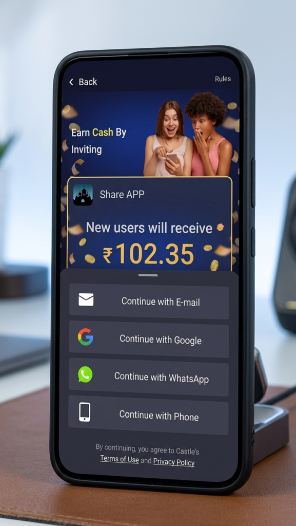 Castle App Earn Money Feature