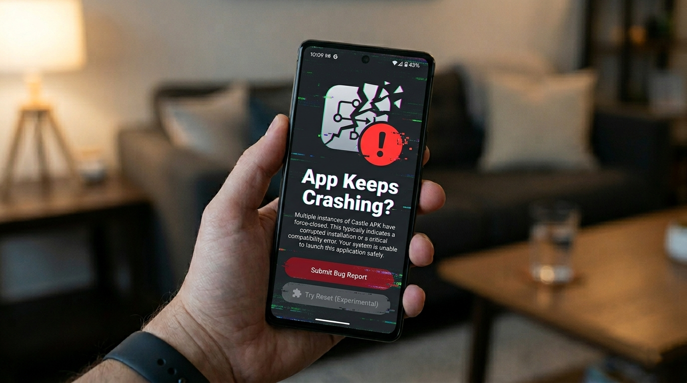 castle apk 2.0.9 keeps crashing