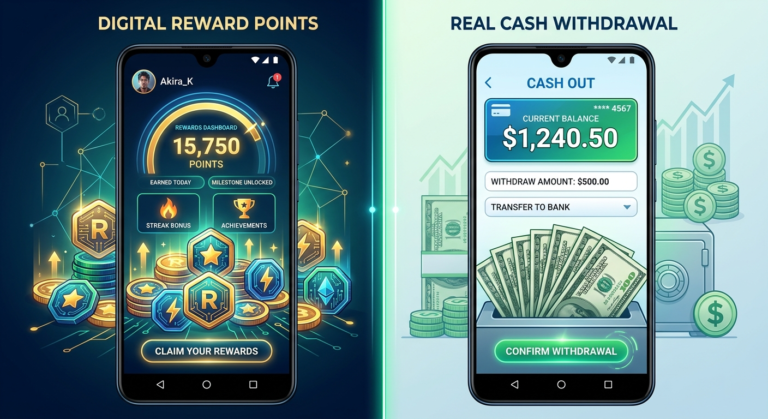 Castle App Rewards vs Real Cash